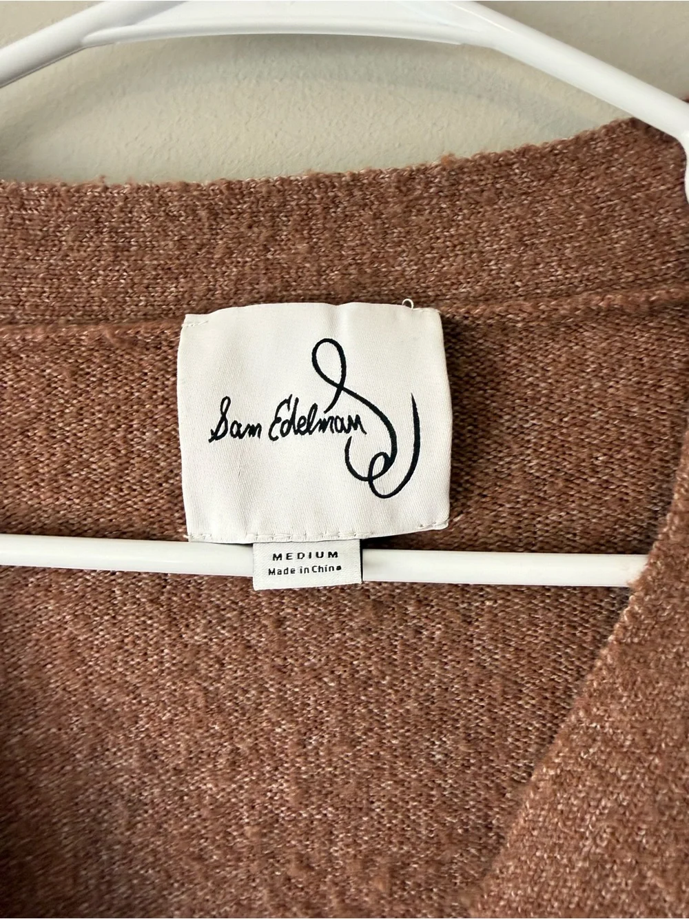 Sam Edelman Brown Button Front Women’s Sweater Cardigan - Picture 4 of 4